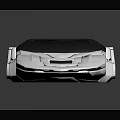 Futuristic Silver Cosmic Exploration Vehicle With Open Top And Aerodynamic Design