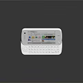 White Flip Mobile Phone with Keyboard and Social Media and Video Apps as Entertainment Device
