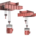 Industrial Equipment Featuring Overhead Cranes With Hanging Lifting Mechanisms