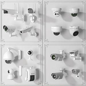 Modern camera surveillance security camera 3d model