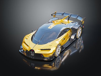 Modern sports car 3d model