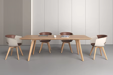 Modern Negotiation Table and Chair Leisure Table and Chair Meeting Table and Chair Dining Table Dining Chair Leisure Chair Solid Wood Table and Chair 3d model