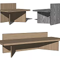Modern Wooden Leisure Chair Design With Light And Dark Wood Tones Simple Structure