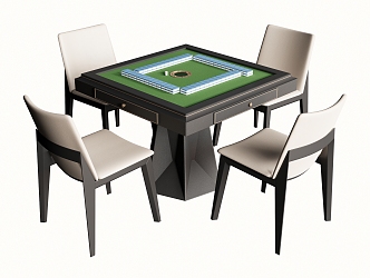 Modern Mahjong Table and Chair Chess and Card Table Mahjong Table Casual Table and Chair 3d model