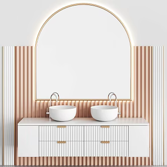 Modern sink background wall 3d model