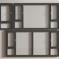 modern floor-to-ceiling window balcony window casement window 3d model