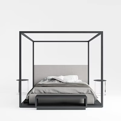 Double bed 3d model