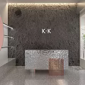 Modern K K Boutique Store Exterior With Glass Door And Circular Wall Decor