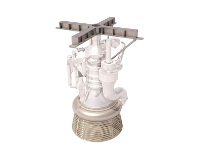 Engineering Mechanical Component With Metal Frame Pipes And Silver Base Structure 3d model