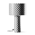 Modern Table Lamp With Linen Fabric Shade And Stone Column Base For Living Room Decor