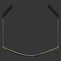 Modern Elegant Jewelry Accessory Featuring Gold Frame Blue Temples And Black Lenses