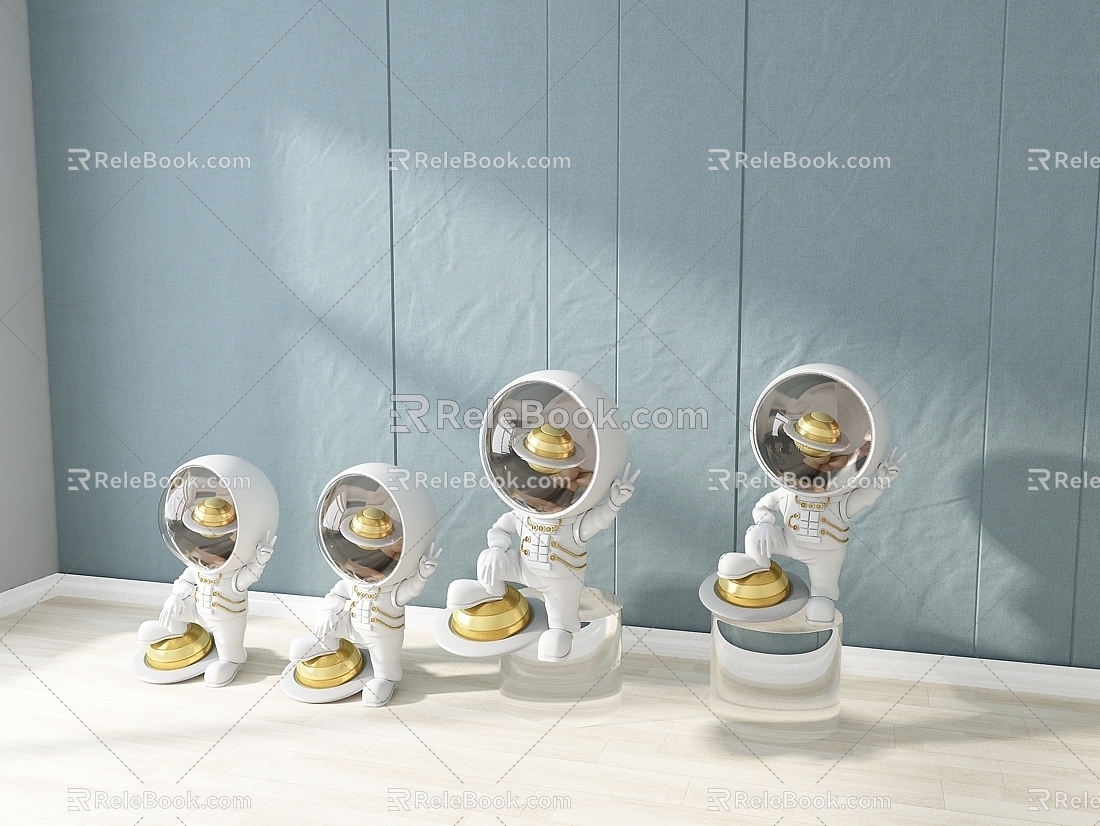 Doll Ornaments Toy Doll Hand-held Astronaut 3d model