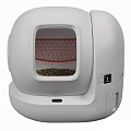 White Automatic Cat Litter Box With Transparent Window 3d model