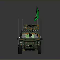 Armored Brazilian Military Tank With Camouflage Paint And Flying Brazilian Flag