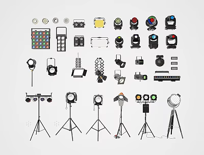 Various Downlights And Spotlights With Multiple Styles And Mounting Accessories For Home Lighting 3d model