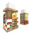 Supermarket shelf display 3d model