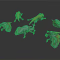 Diverse Lizard Toy Figures In Gray Yellow Colors With Crawling Poses