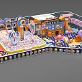Colorful Kids Playground With Ball Pit Slides Climbing Structures And Soft Play Areas