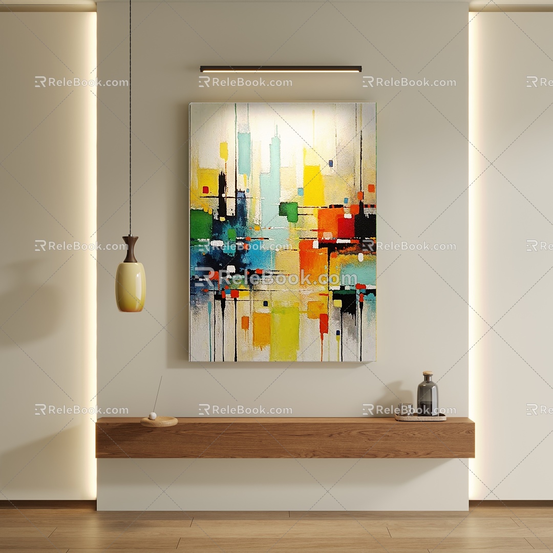 Modern Middle Ancient Style Decorative Painting 3d model