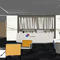 Elegant Modern Reception Area In ASHWOOD TOWER With Marble Wall Desk And Seating
