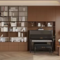Middle Ancient Bookcase Study Bookcase Living Room Bookcase Combination Finished Bookcase Glass Bookcase Open Bookcase 3d model
