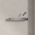 Wall Mounted Metal Shelf With Wavy Design For Bathroom Toiletries Storage