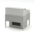 White Commercial Display Freezer With Glass Top And Multiple Storage Compartments