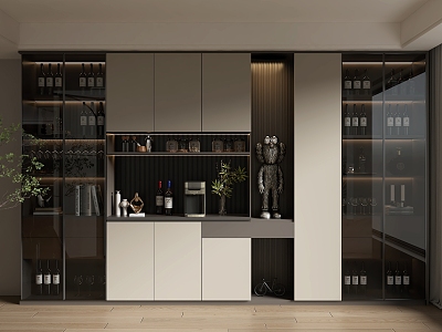 Home Wine Cabinet 3d model