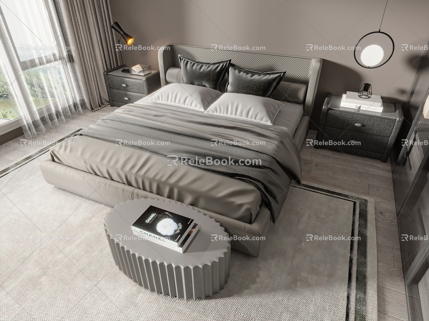 Double bed 3d model