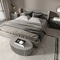 Double bed 3d model