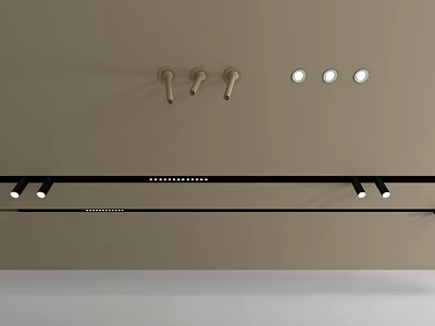 Modern Home Interior Ceiling Lighting Design With Downlights And Spotlights Fixtures 3d model