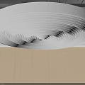 Elegant Modern Ceiling Design With Circular Spiral Texture And Integrated LED Lighting