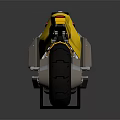 Yellow Modern Motorcycle With Sleek Design Black Seat And Metallic Accents