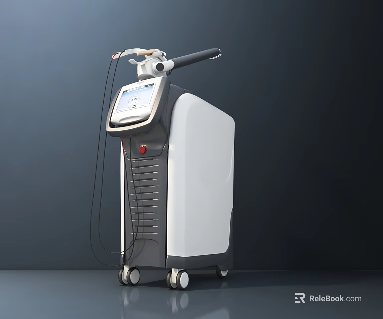 Professional Beauty Equipment With Modern Design Display Screen And Wheels For Skin Care Treatment 3d model 