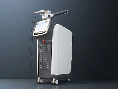 Professional Beauty Equipment With Modern Design Display Screen And Wheels For Skin Care Treatment 3d model