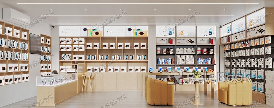 Modern Mobile Phone Store Digital Store Business Hall model