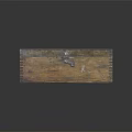 Vintage Wooden Storage Box With Metal Lock And Rustic Wood Grain Surface