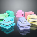 Colorful Staplers In Various Vibrant Shades For Office Desktop Use