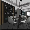 Modern Living And Dining Room Interior With Sofa Coffee Table TV And Dining Set