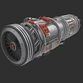 Fighter Jet Engine 3D Model With Detailed Components And Metallic Finish 3d model