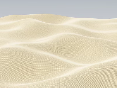 Sandy Desert Landscape With Wavy Dunes And Light Colored Textured Surface 3d model