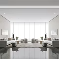 Modern reception area Sales office Reception area 3d model
