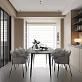 Restaurant Dining Table and Chair Island Table Island Table Dining Table Round Table and Chair Tableware Sideboard 3d model
