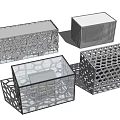 Various Modern Industrial Equipment With Perforated Hexagonal Patterns And Transparent Panels 3d model