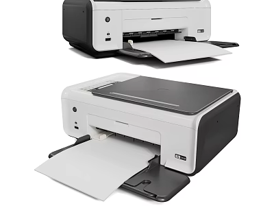 Efficient Office Electrical Appliance Printer With Black White Color And Paper Output 3d model