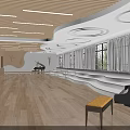 Spacious Fitness Studio With Wooden Floor Natural Light And Dance Practice Space