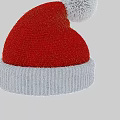 Red Knitted Santa Hat With White Trim And Pom Pom Design