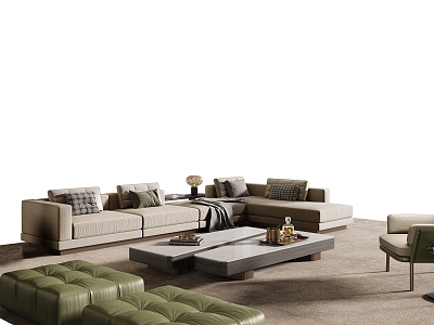 Minotti miloti living room sofa combination model