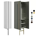 Modern Bathroom Vanity Design With Open Shelves And Multiple Color Options