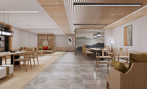 New Chinese Teahouse Tea Room 3d model